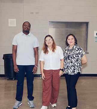 Three jr. high school staff members